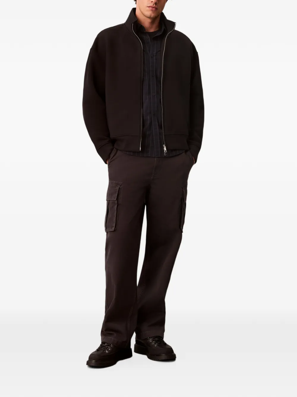 Calvin Klein Jack met geborduurd logo Zwart