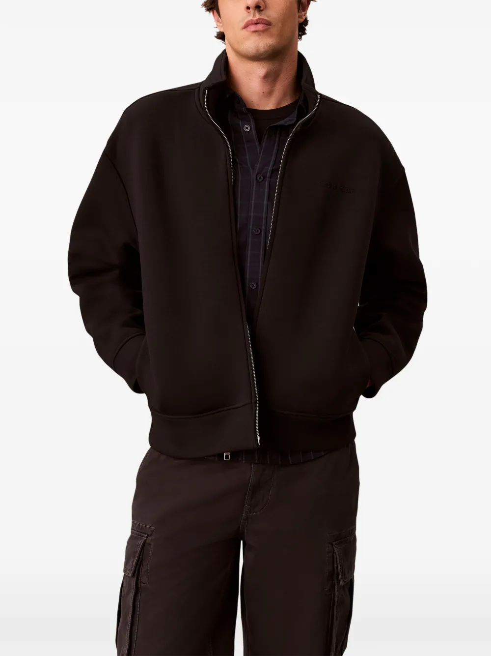 Calvin Klein Jack met geborduurd logo Zwart