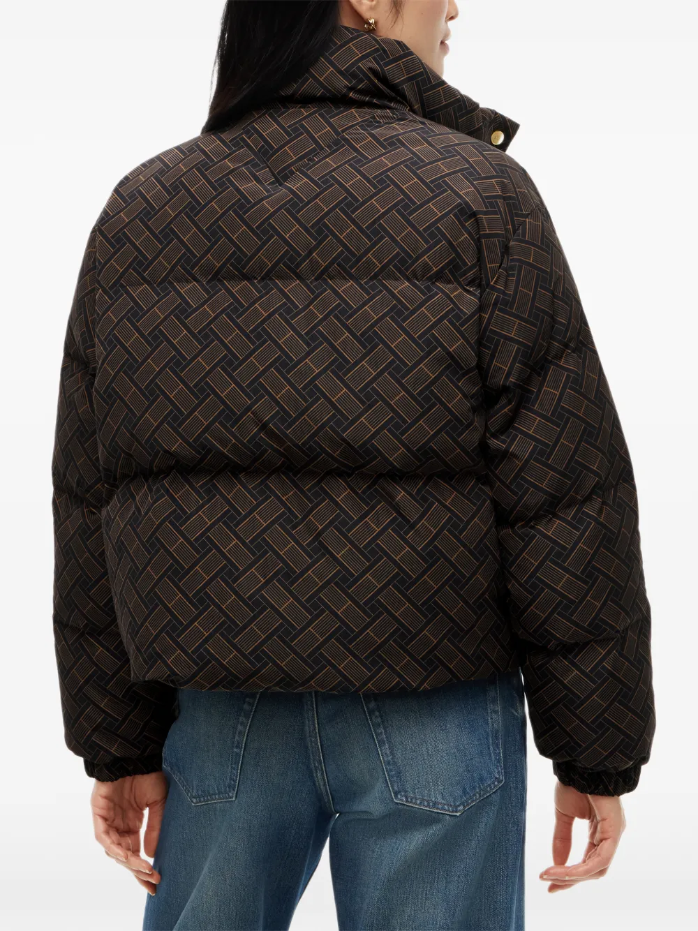 Tommy Hilfiger Donsjack met monogramprint Bruin