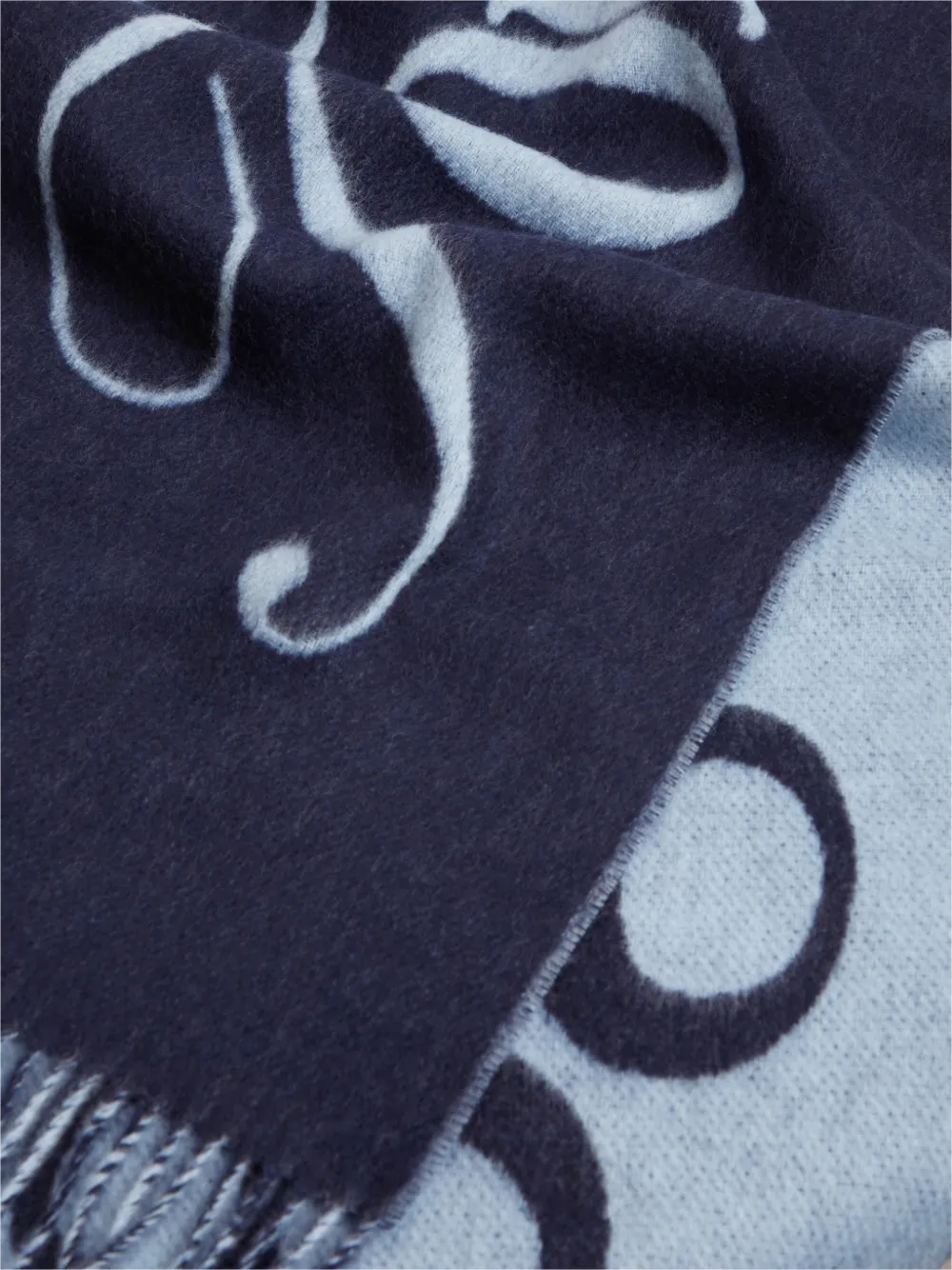 Tommy Hilfiger Sjaal met logo-intarsia Blauw