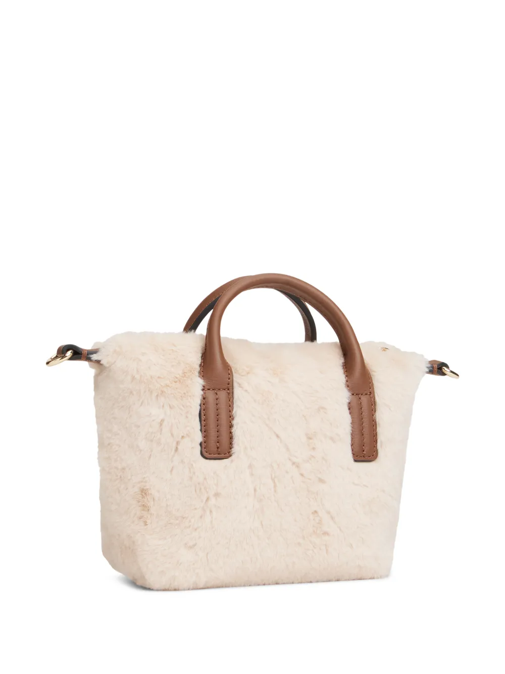 Tommy Hilfiger Shopper met logoplakkaat Beige