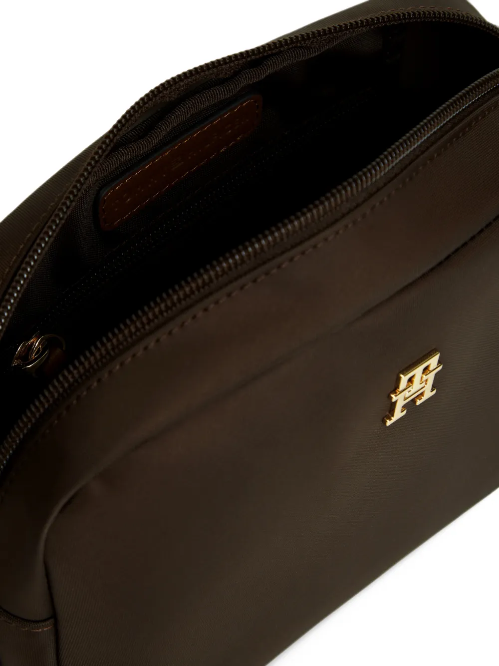 Tommy Hilfiger Popette crossbodytas met monogram-plakkaat Bruin