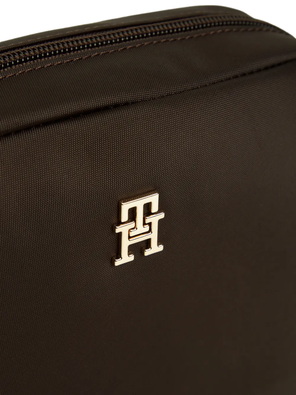 Tommy Hilfiger Popette crossbodytas met monogram-plakkaat Bruin
