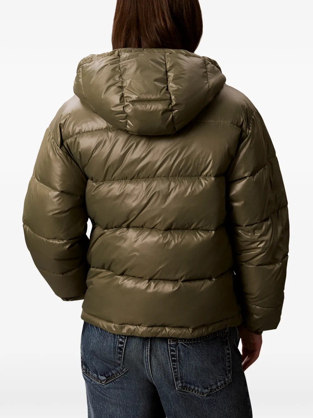 Calvin Klein Gewatteerd donsjack met capuchon Groen