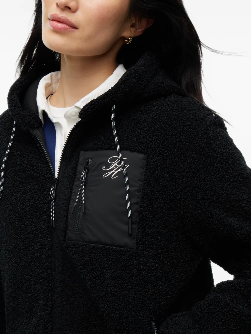 Tommy Hilfiger Fleece jack Zwart