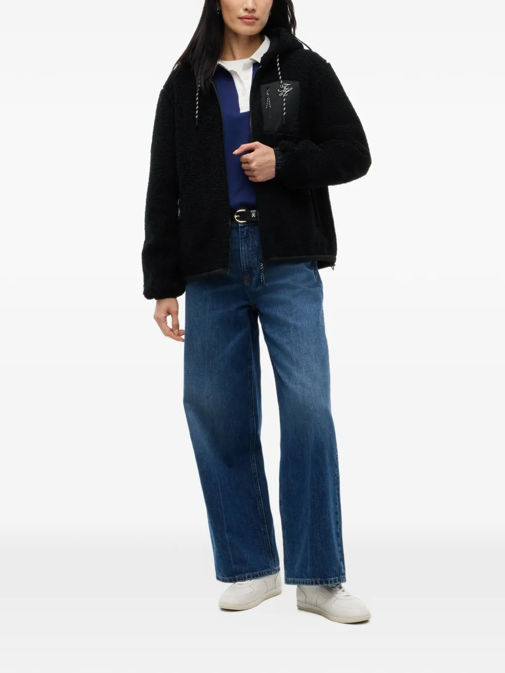 Tommy Hilfiger Fleece jack Zwart