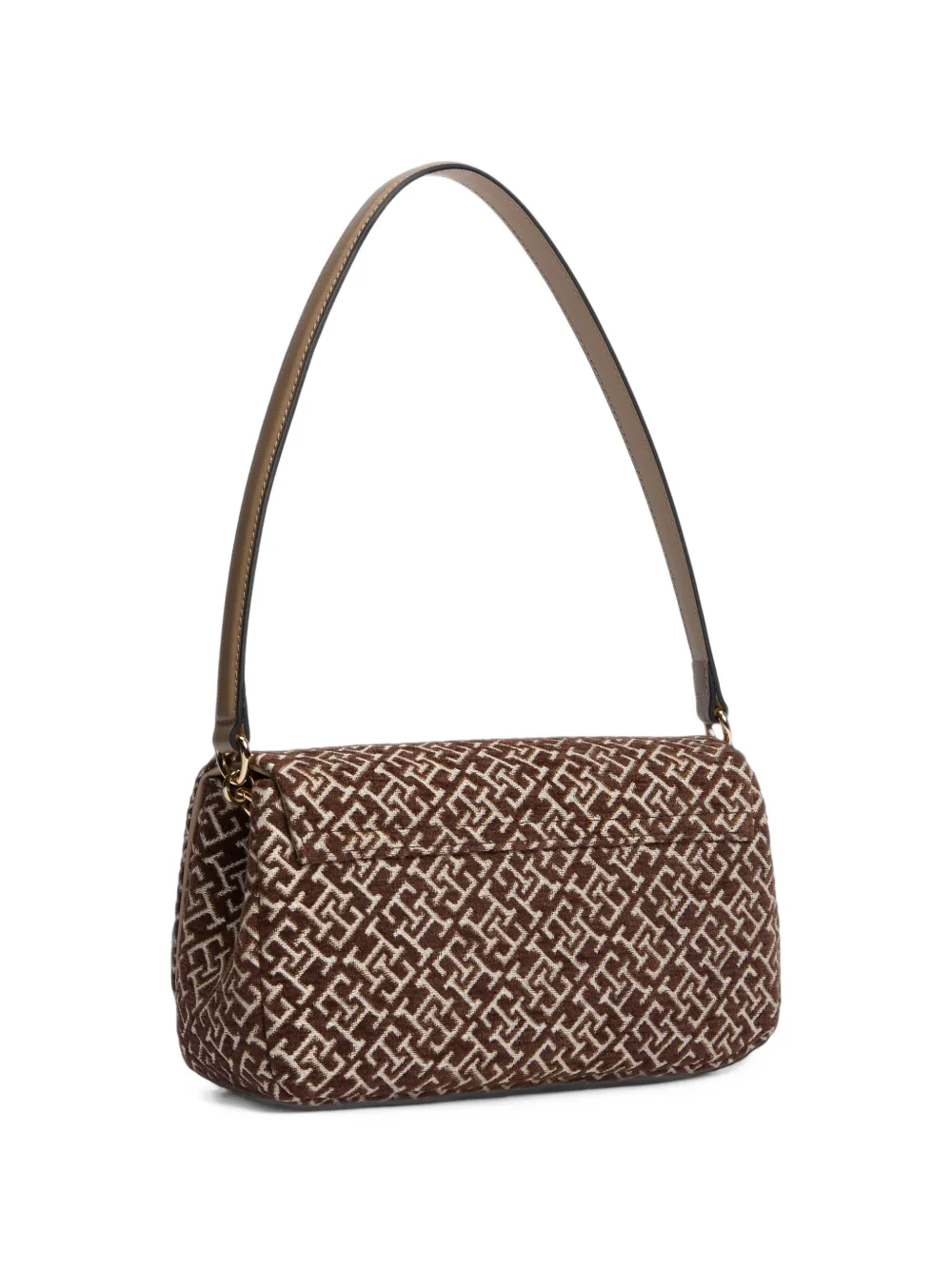 Tommy Hilfiger Schoudertas met monogram-print Bruin