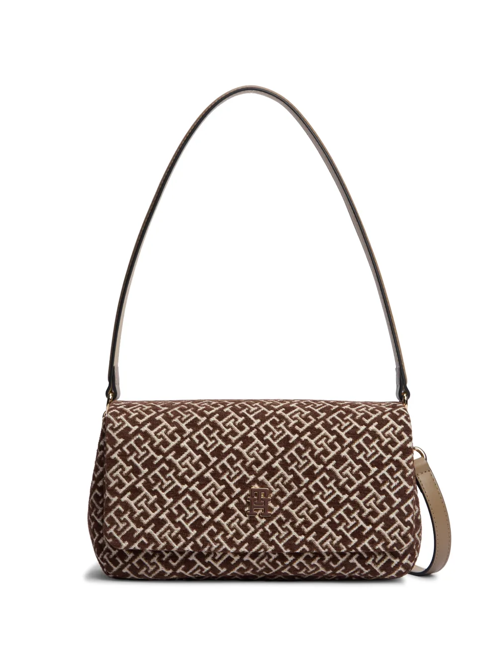 Tommy Hilfiger monogram-pattern shoulder bag - Braun