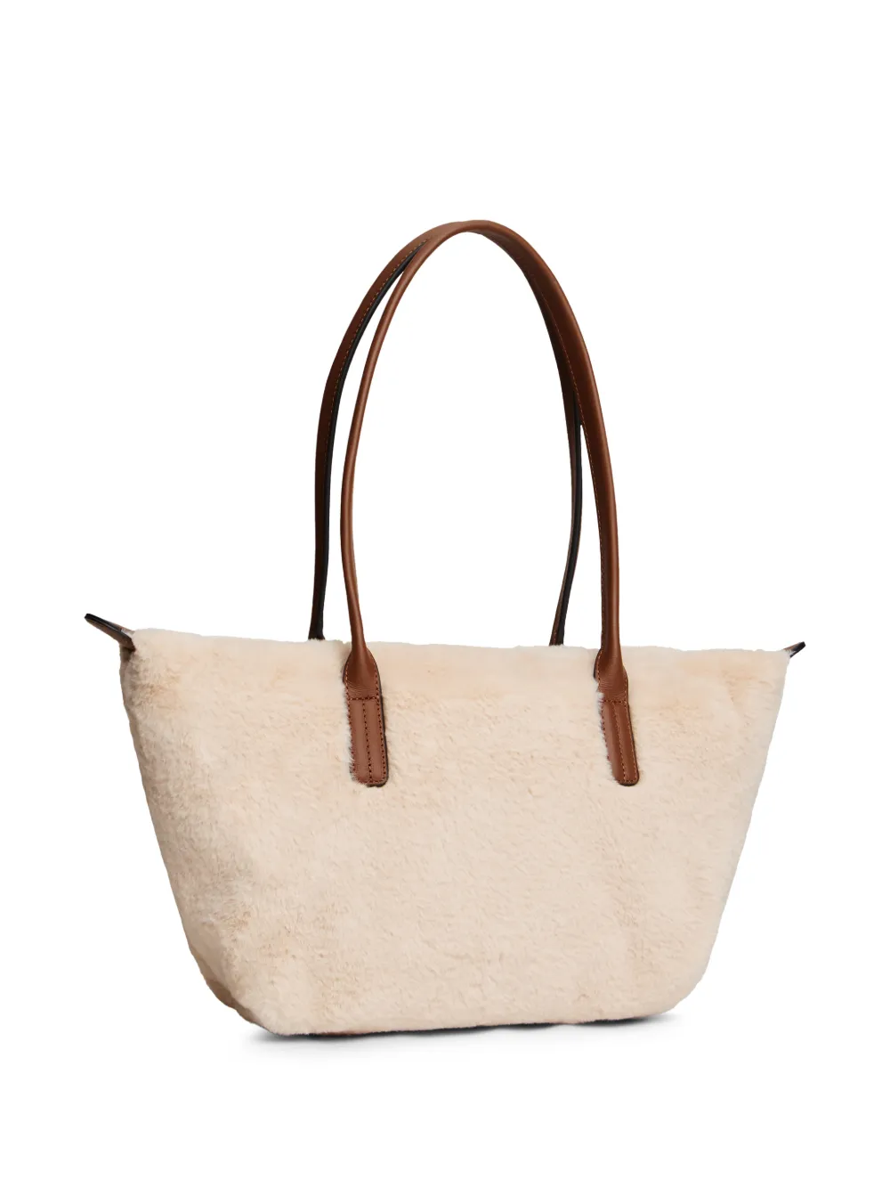 Tommy Hilfiger Shopper met logoplakkaat Beige