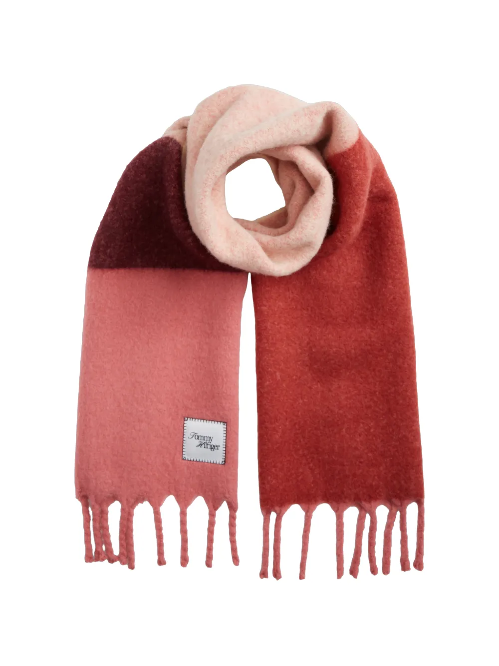 Tommy Hilfiger Sjaal met colourblocking Roze