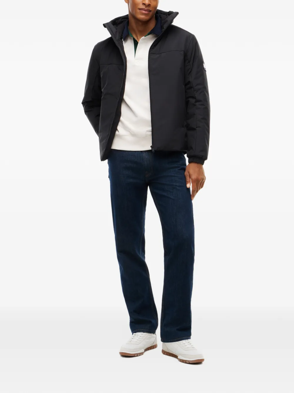 Tommy Hilfiger Jack met capuchon en logopatch Blauw