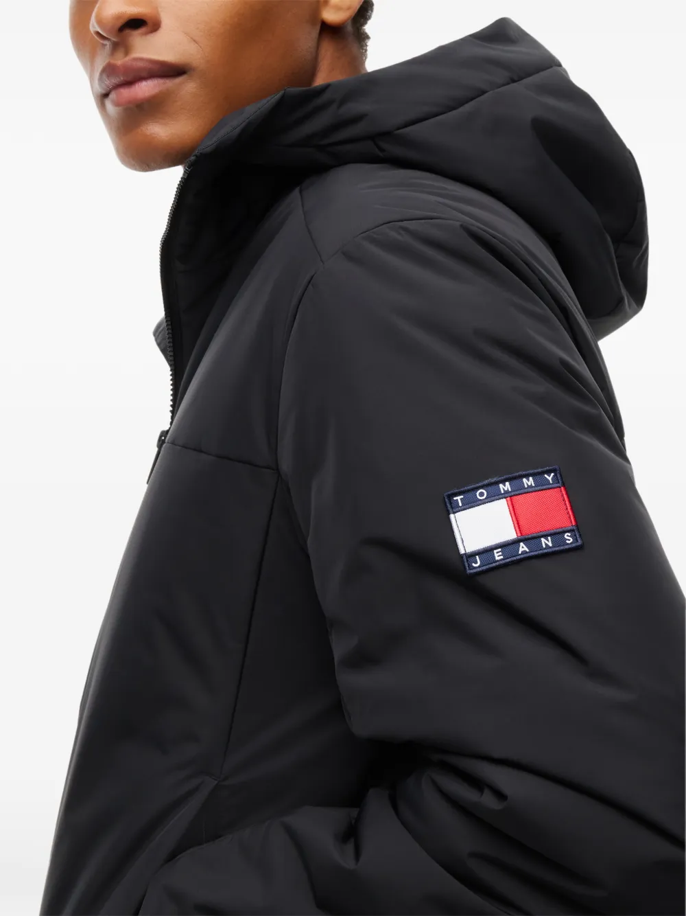 Tommy Hilfiger Jack met capuchon en logopatch Blauw