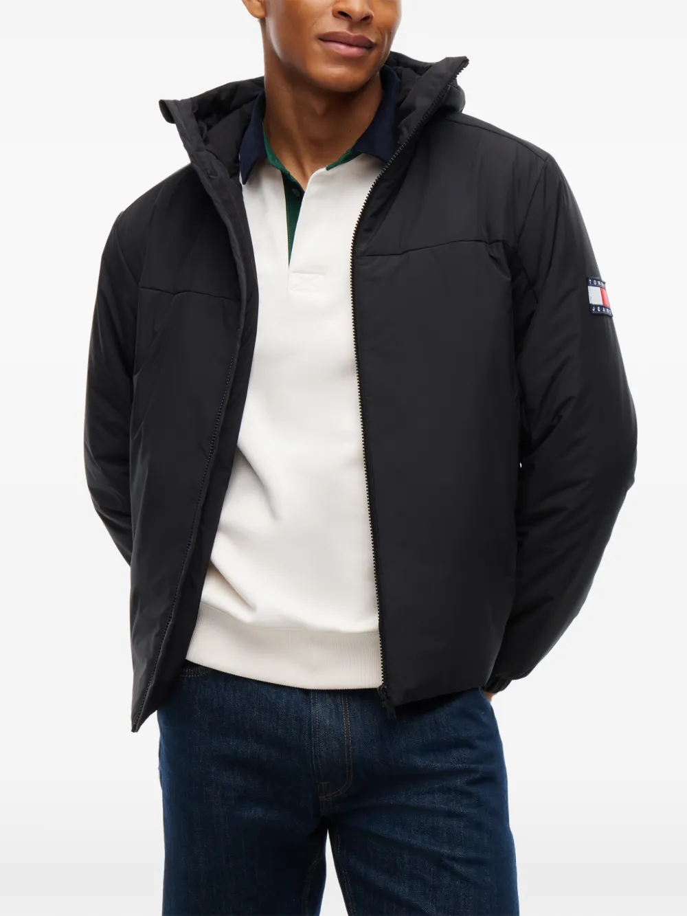 Tommy Hilfiger Jack met capuchon en logopatch Blauw