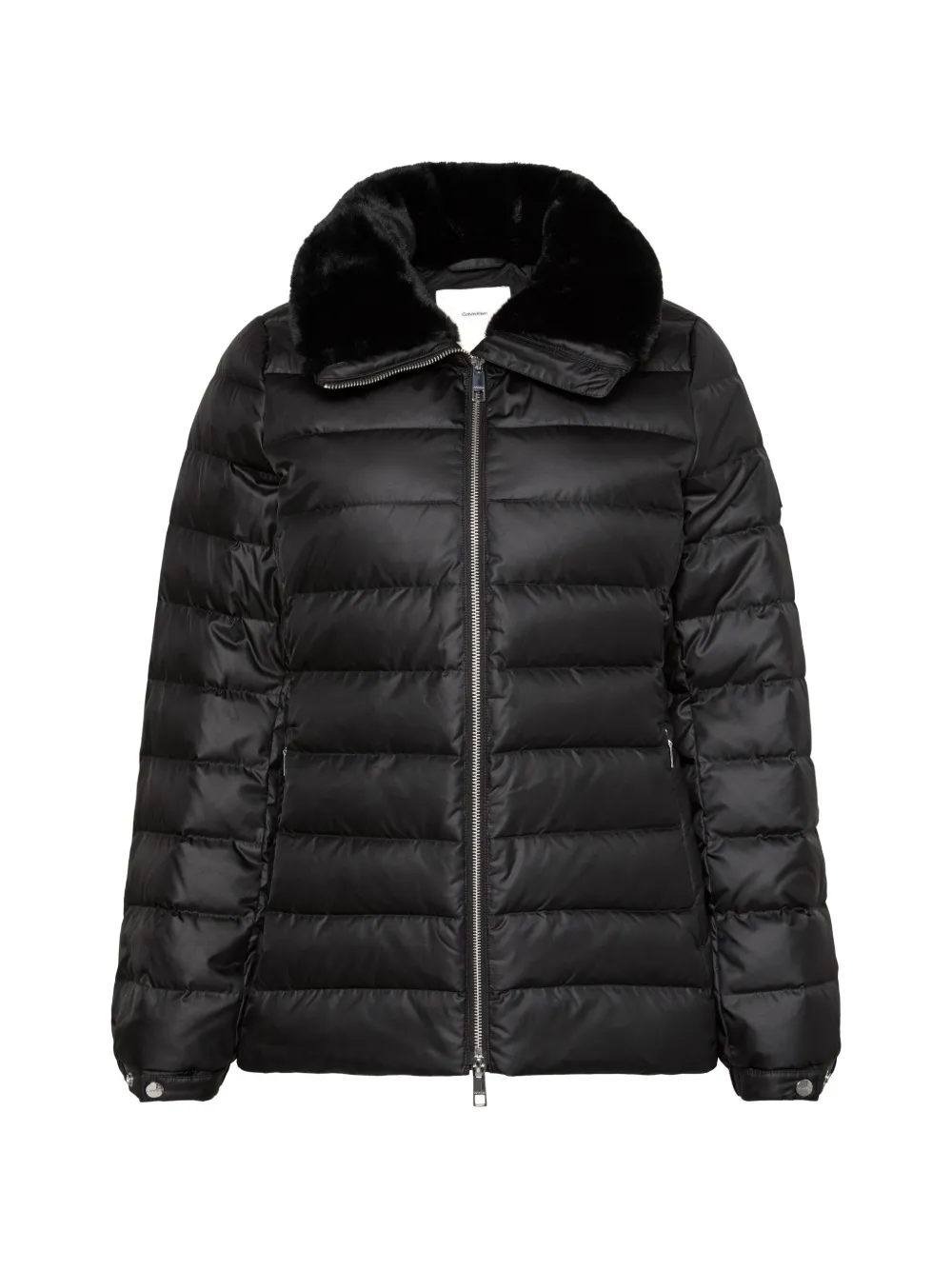 Calvin Klein faux-fur-trim quilted jacket - Noir Calvin Klein faux-fur-trim quilted jacket - Noir