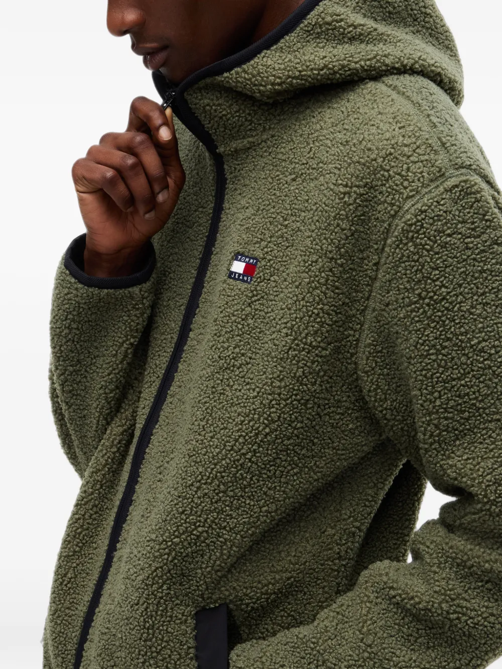 Tommy Hilfiger Badge jack met capuchon en logo-patch Groen