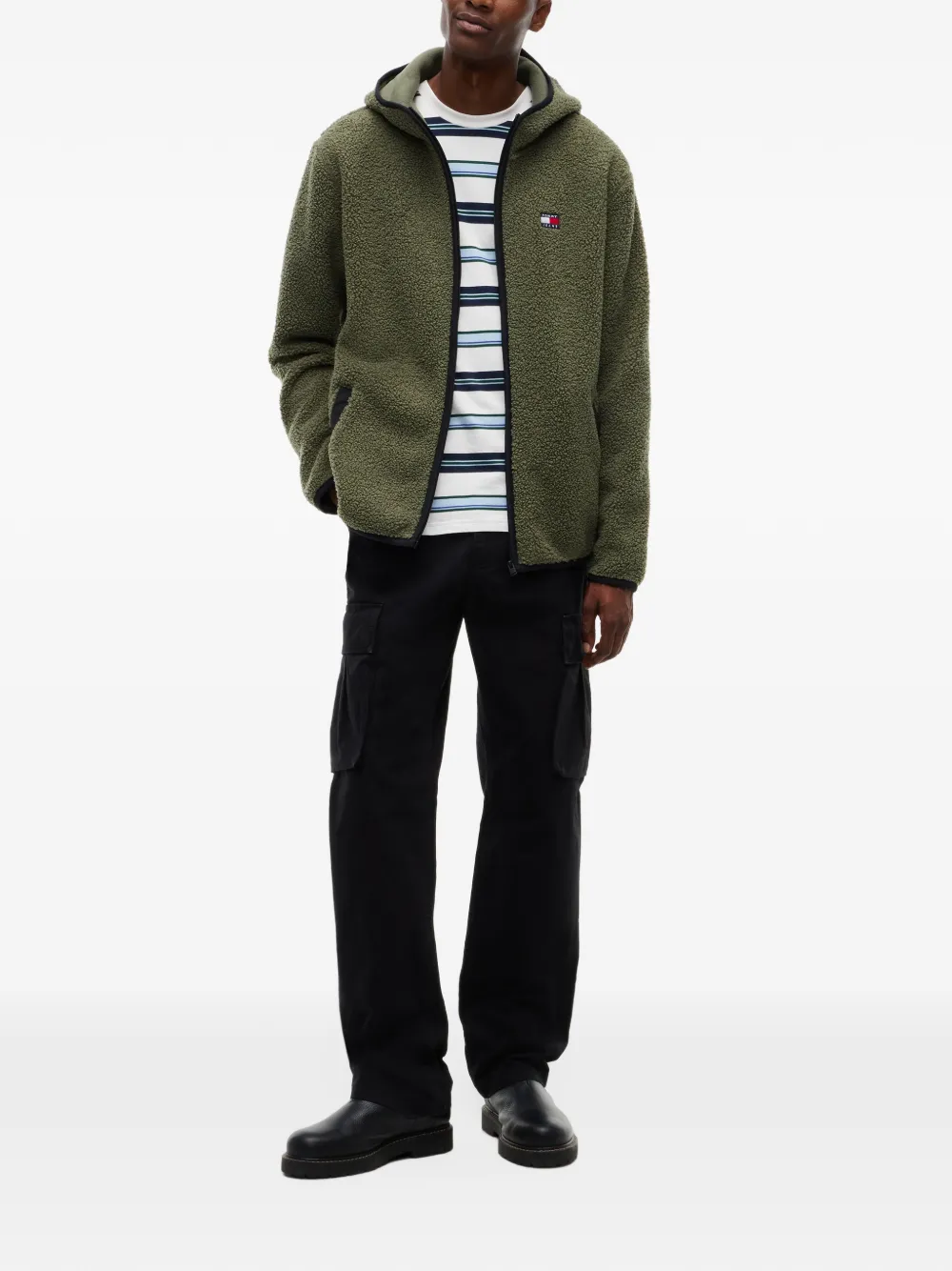 Tommy Hilfiger Badge jack met capuchon en logo-patch Groen
