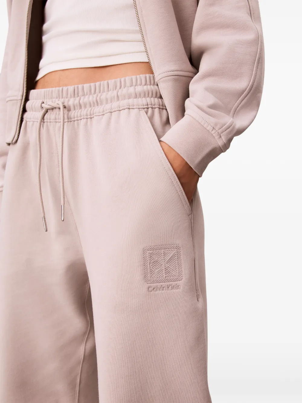 Calvin Klein Trainingsbroek met geborduurd logo Roze