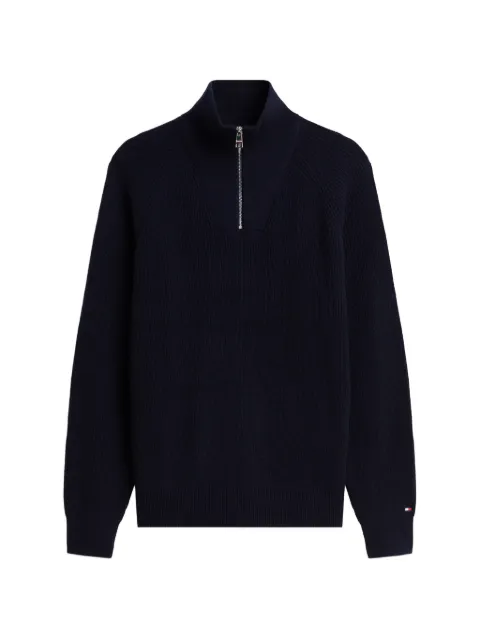 Tommy Hilfiger ribbed-knit quarter-zip sweater