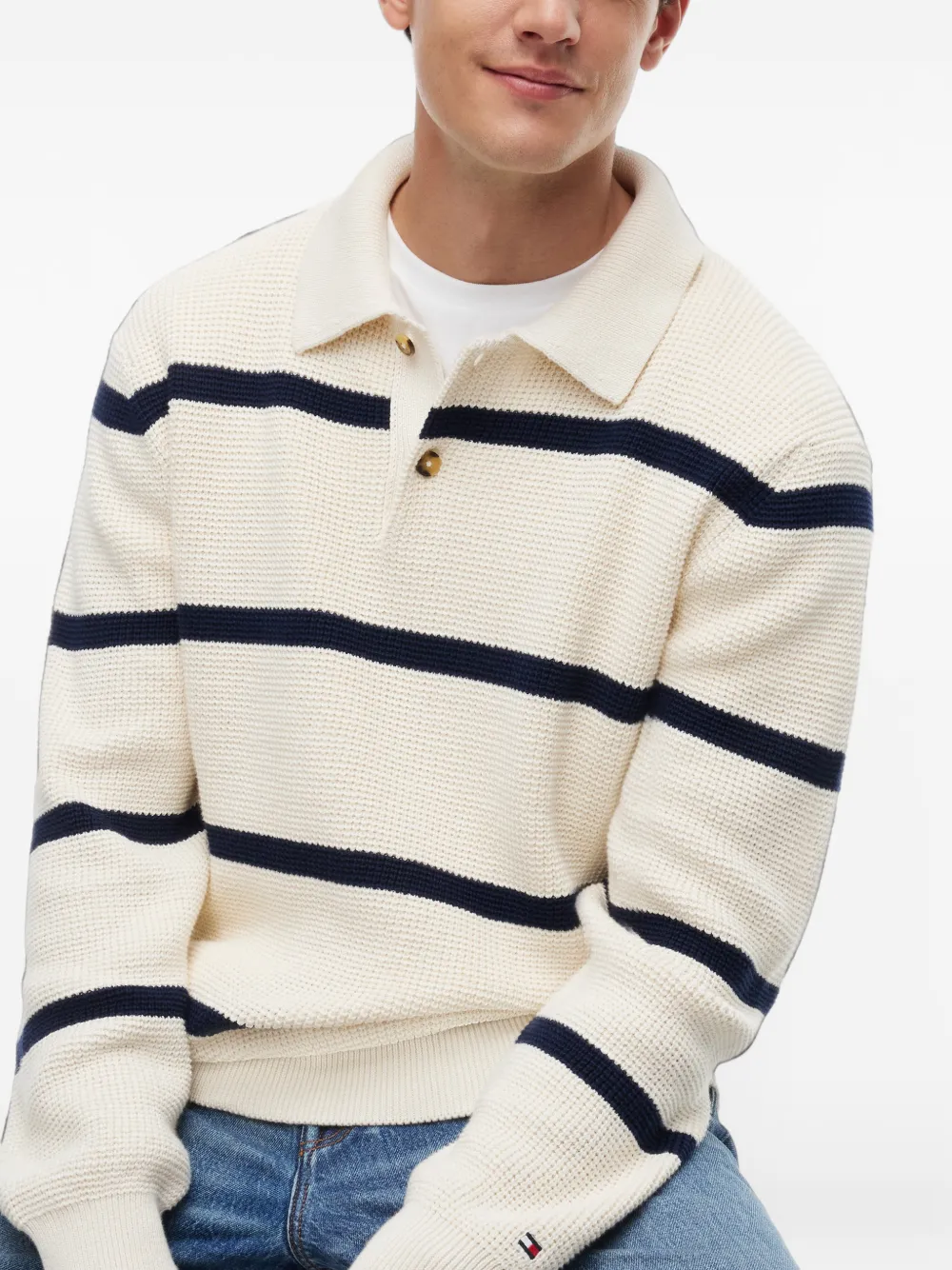 Tommy Hilfiger Gestreept poloshirt Beige