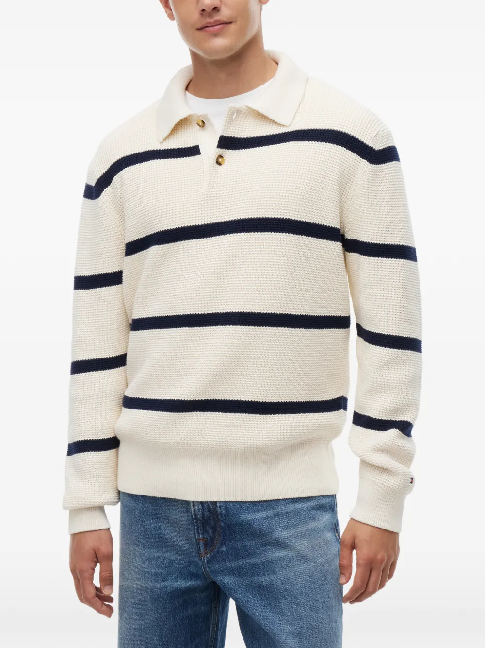 Tommy Hilfiger Gestreept poloshirt Beige