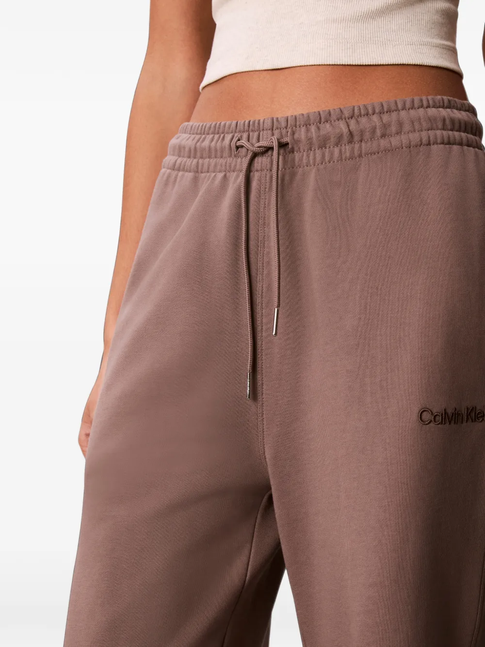 Calvin Klein Trainingsbroek met geborduurd logo Bruin