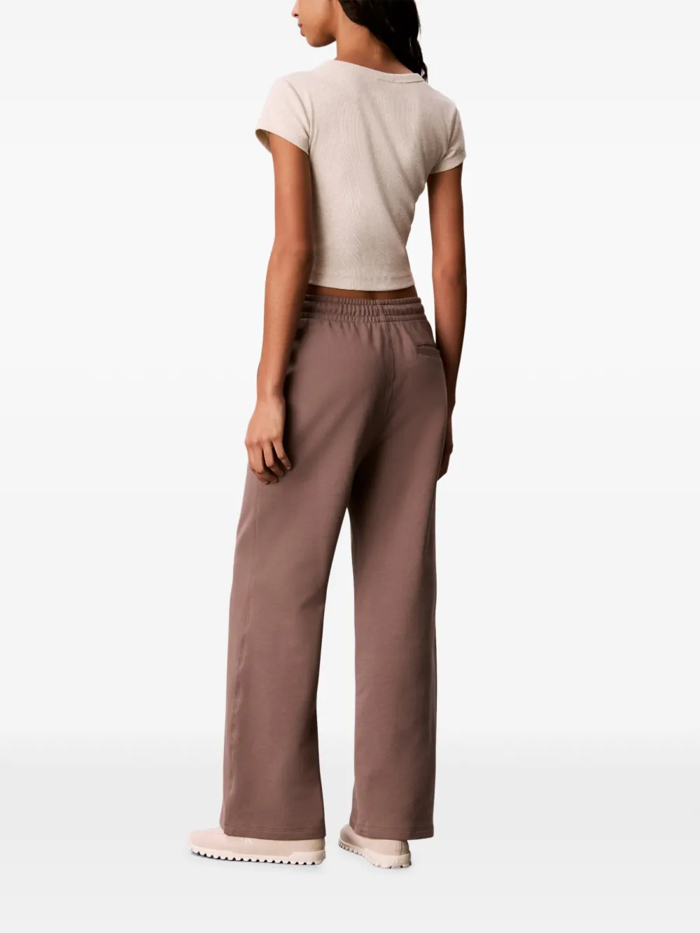 Calvin Klein Trainingsbroek met geborduurd logo Bruin