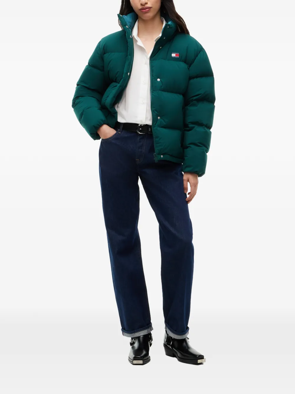 Tommy Hilfiger Donsjack met capuchon Groen