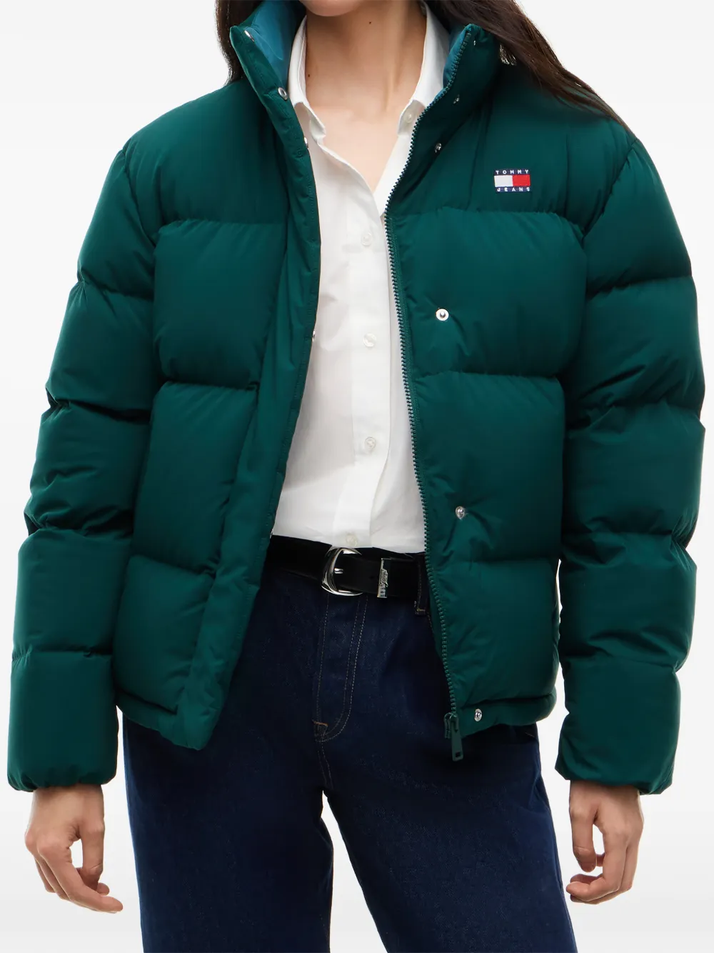 Tommy Hilfiger Donsjack met capuchon Groen