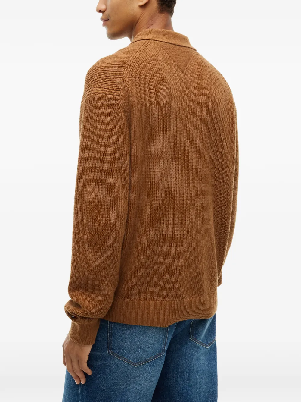 Tommy Hilfiger Ribgebreide trui Bruin