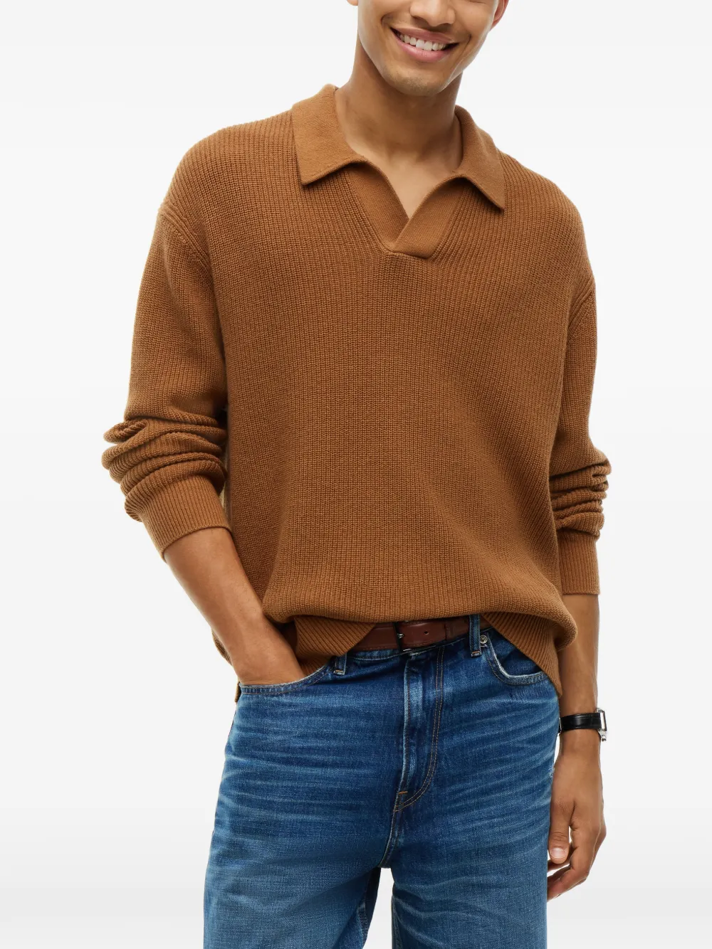 Tommy Hilfiger Ribgebreide trui Bruin