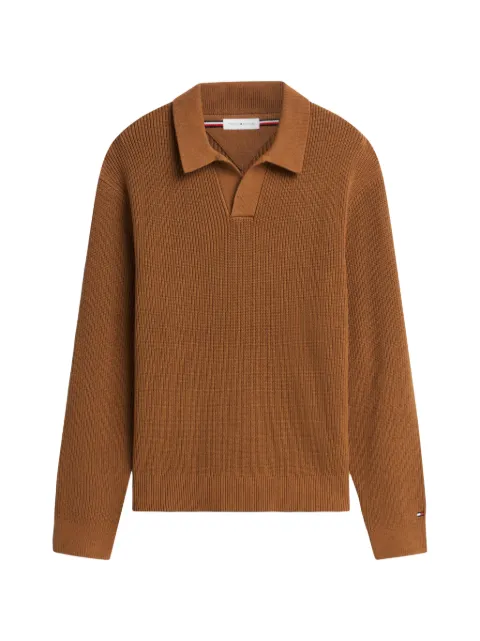 Tommy Hilfiger ribbed-knit polo-collar sweater