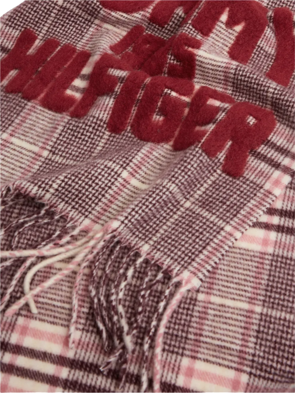 Tommy Hilfiger Geruite sjaal Rood