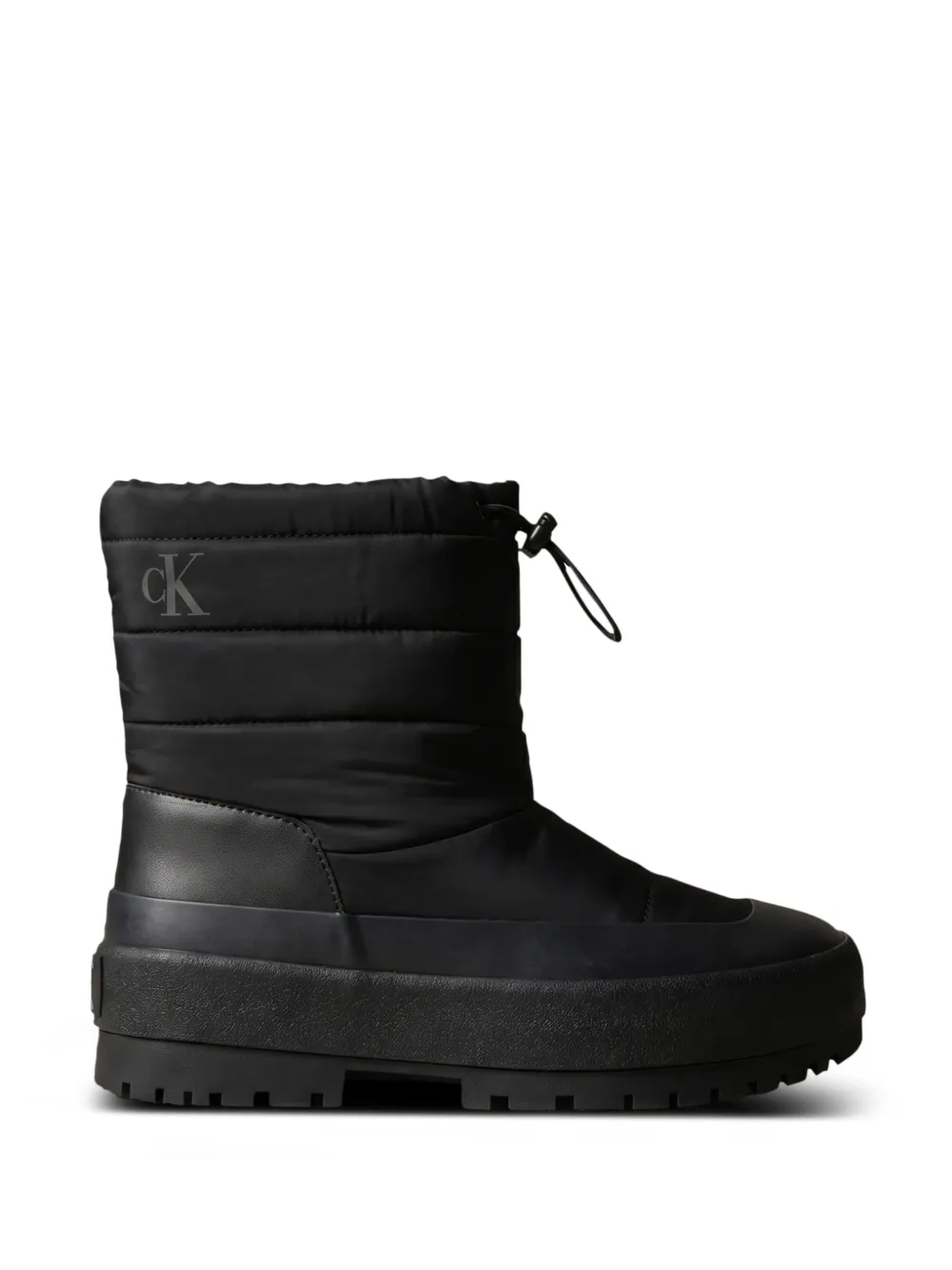 Calvin Klein quilted drawstring rain boots - Schwarz