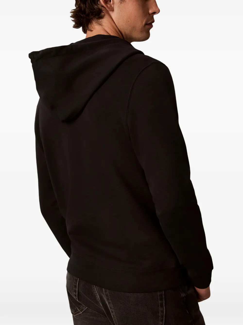 Calvin Klein Jeans Hoodie met logoprint en rits Zwart