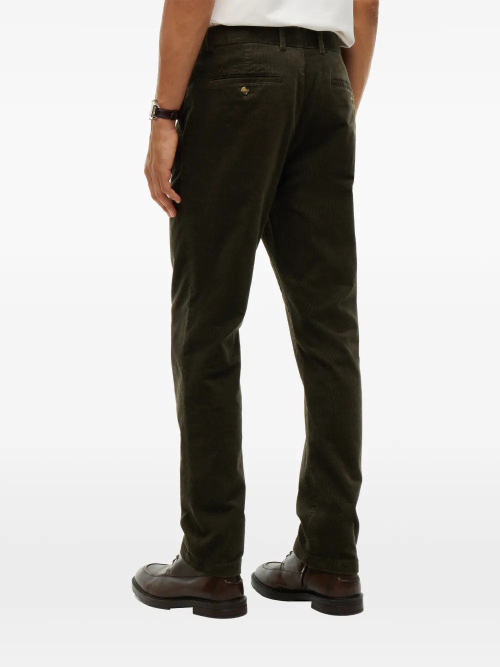 Tommy Hilfiger Denton ribfluwelen broek met rechte pijpen Groen