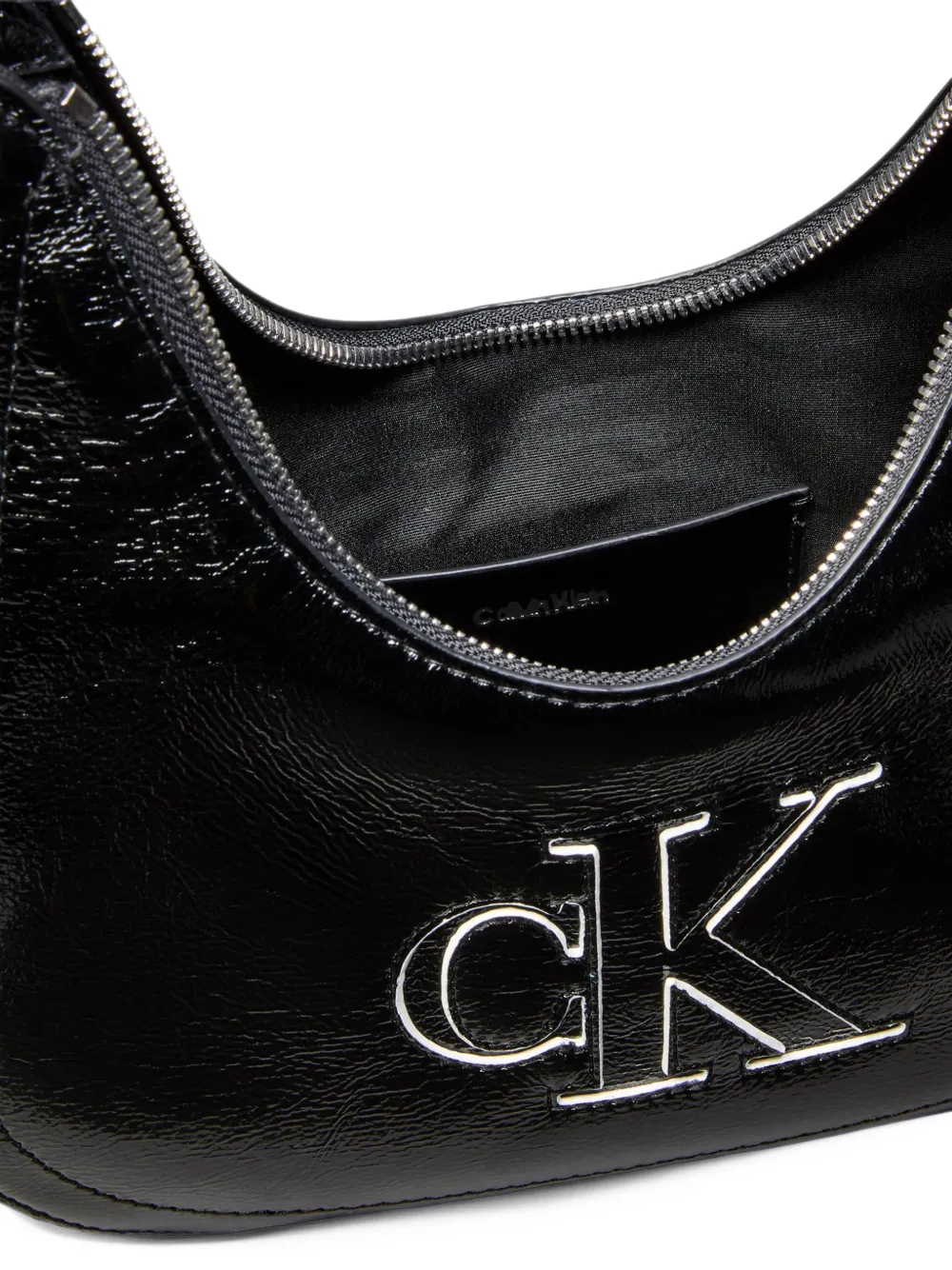 Calvin Klein Schoudertas met geborduurd logo Zwart