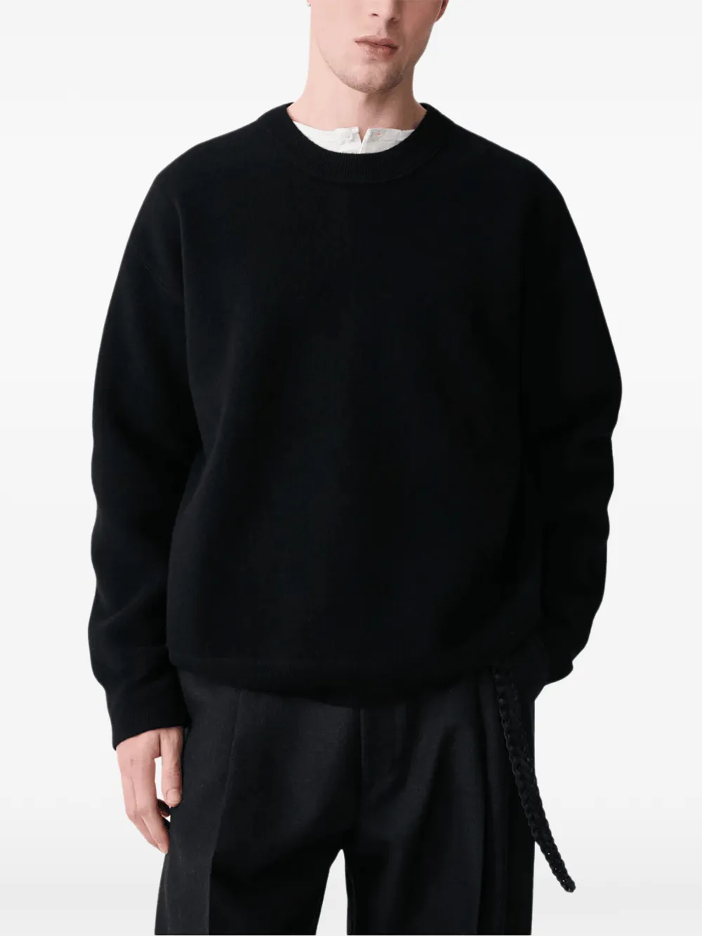 Studio Nicholson Moray crew-neck sweater Zwart