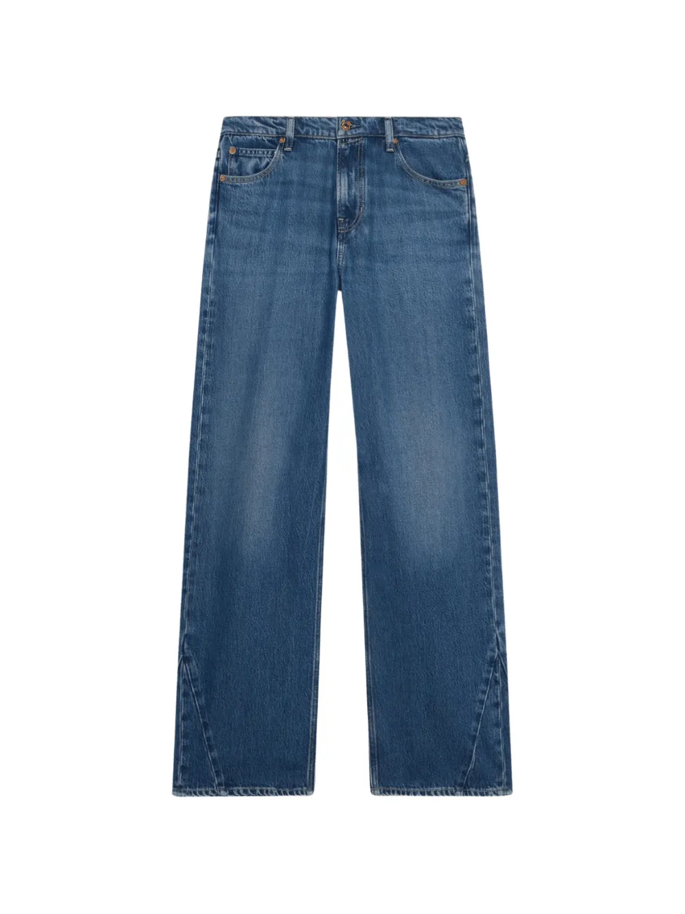 Guest In Residence seam-detail wide-leg jeans