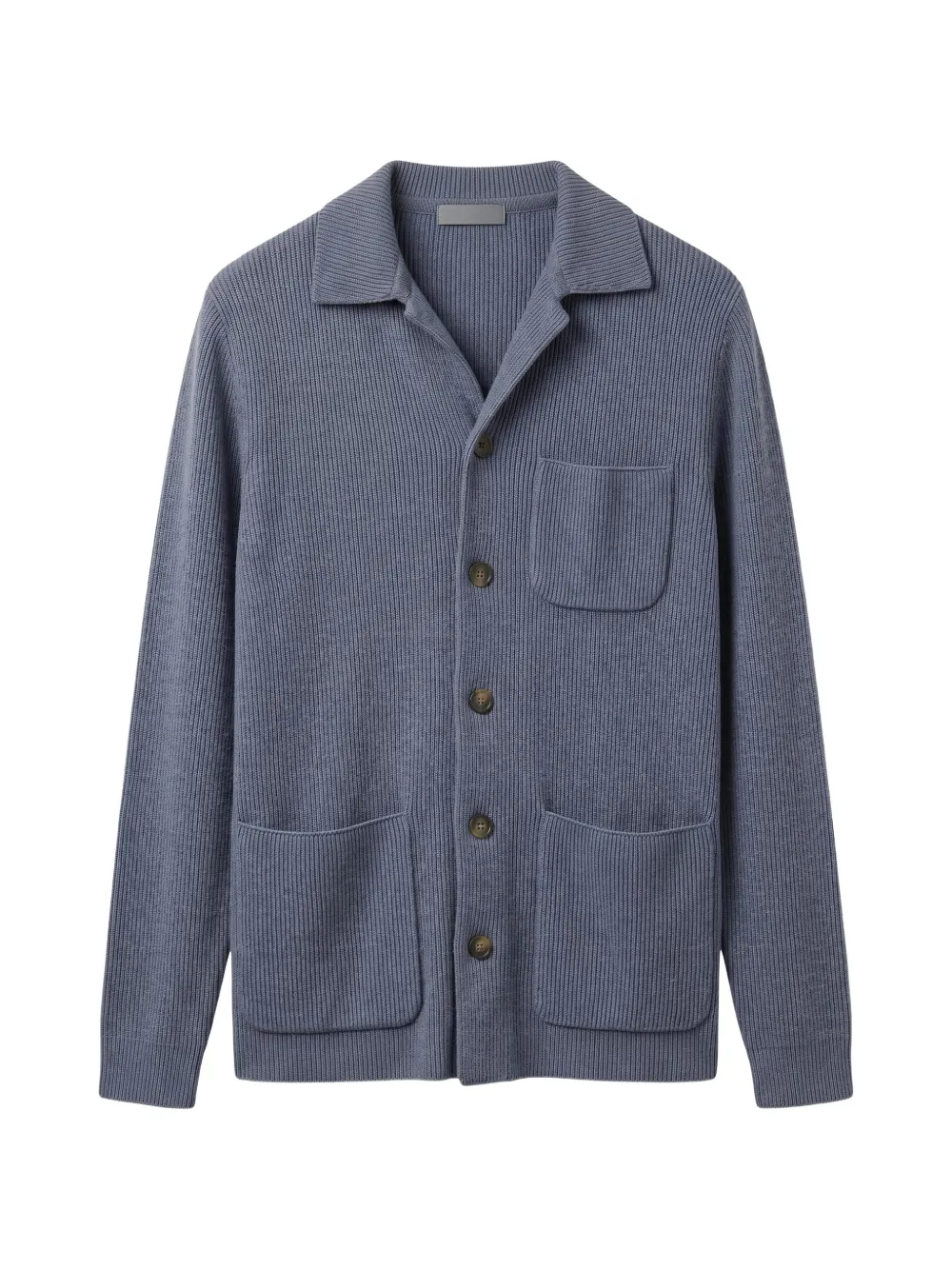 Lardini ribbed-knit patch-pocket jacket - Blu