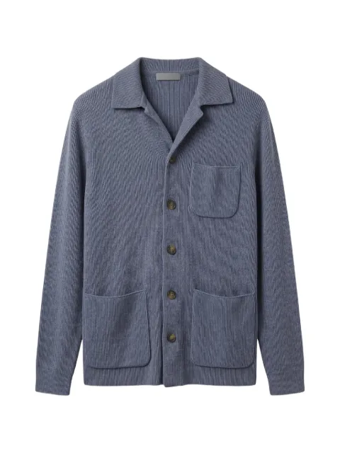 Lardini ribbed-knit patch-pocket jacket