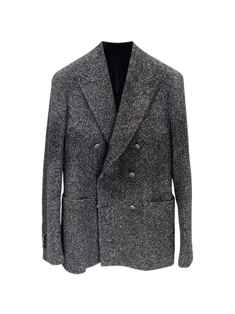 Tagliatore double-breasted tweed blazer