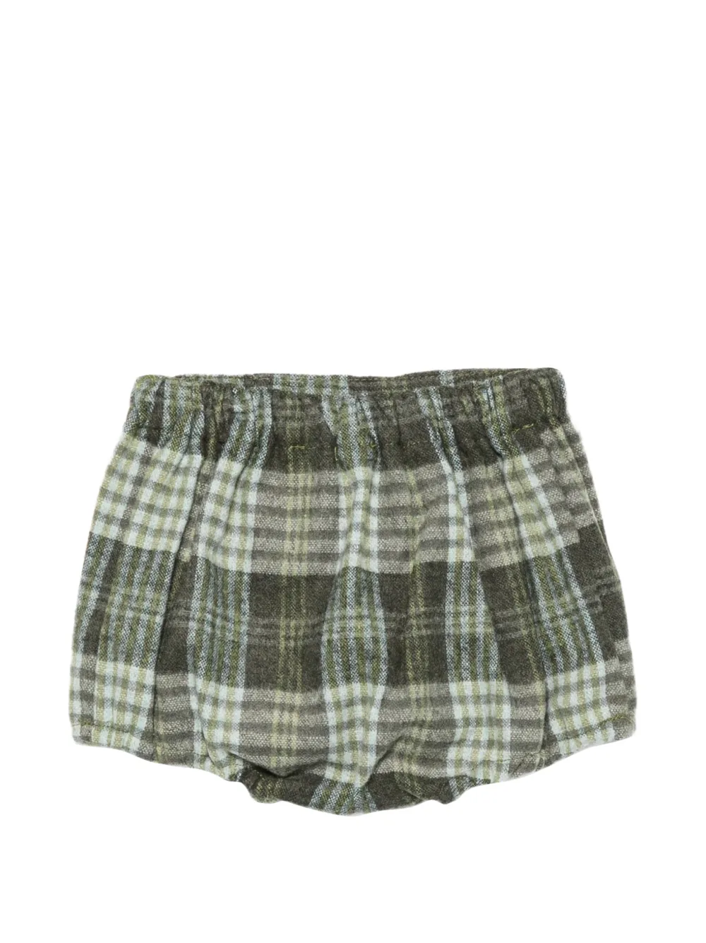 Mariella Ferrari Shorts met tartan-ruit en knoop-detail Groen