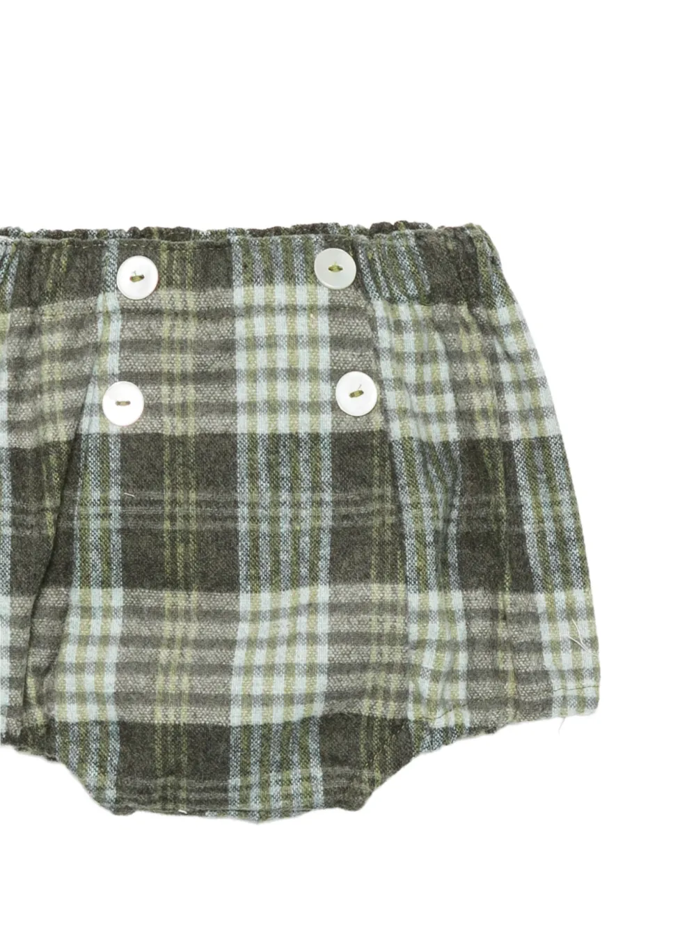 Mariella Ferrari Shorts met tartan-ruit en knoop-detail Groen