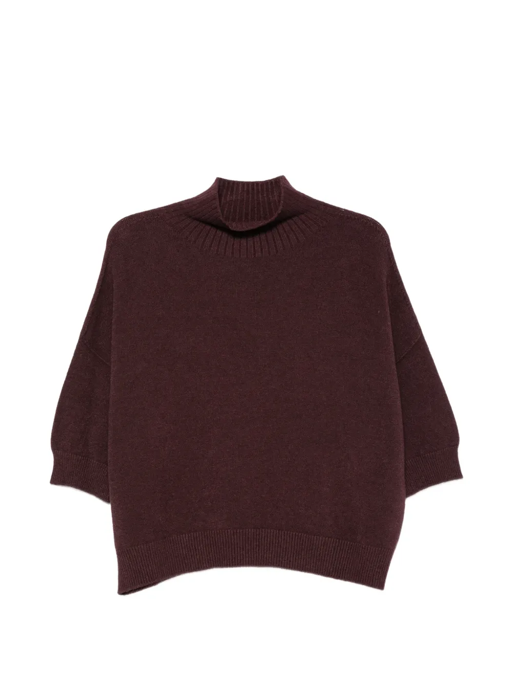 IMPERIAL ribbed-trim sweater - Viola