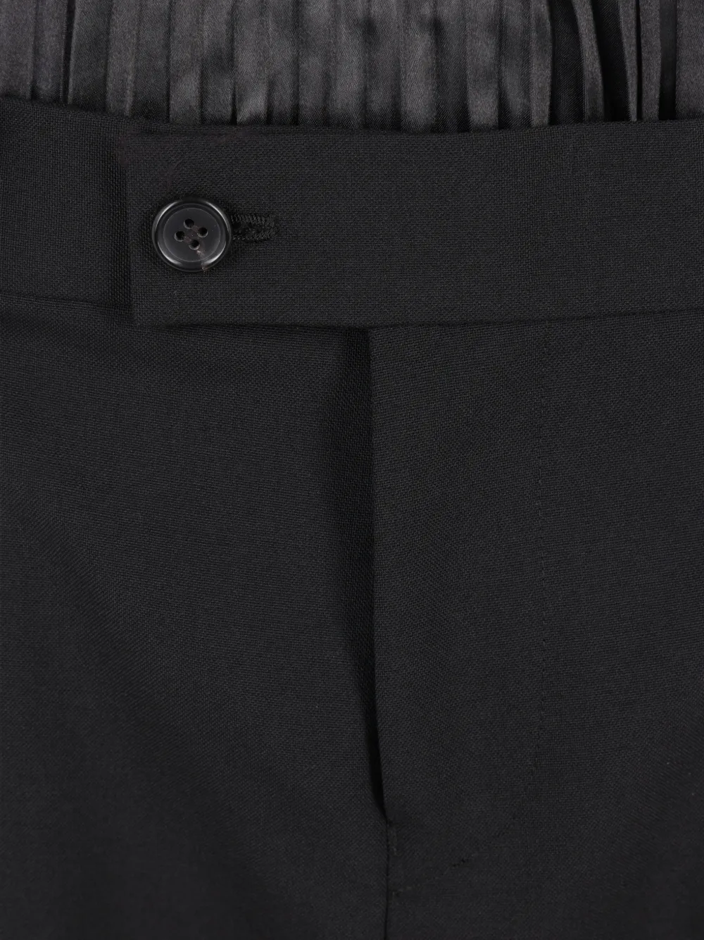 Junya Watanabe Broek met geplooid vlak en riemlussen Zwart