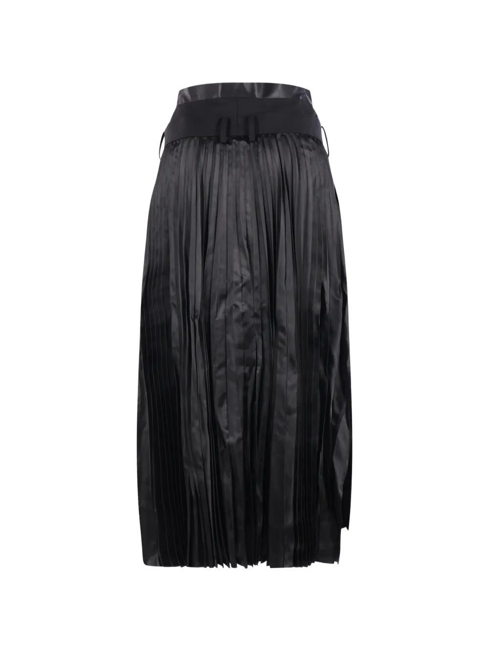 Junya Watanabe Broek met geplooid vlak en riemlussen Zwart