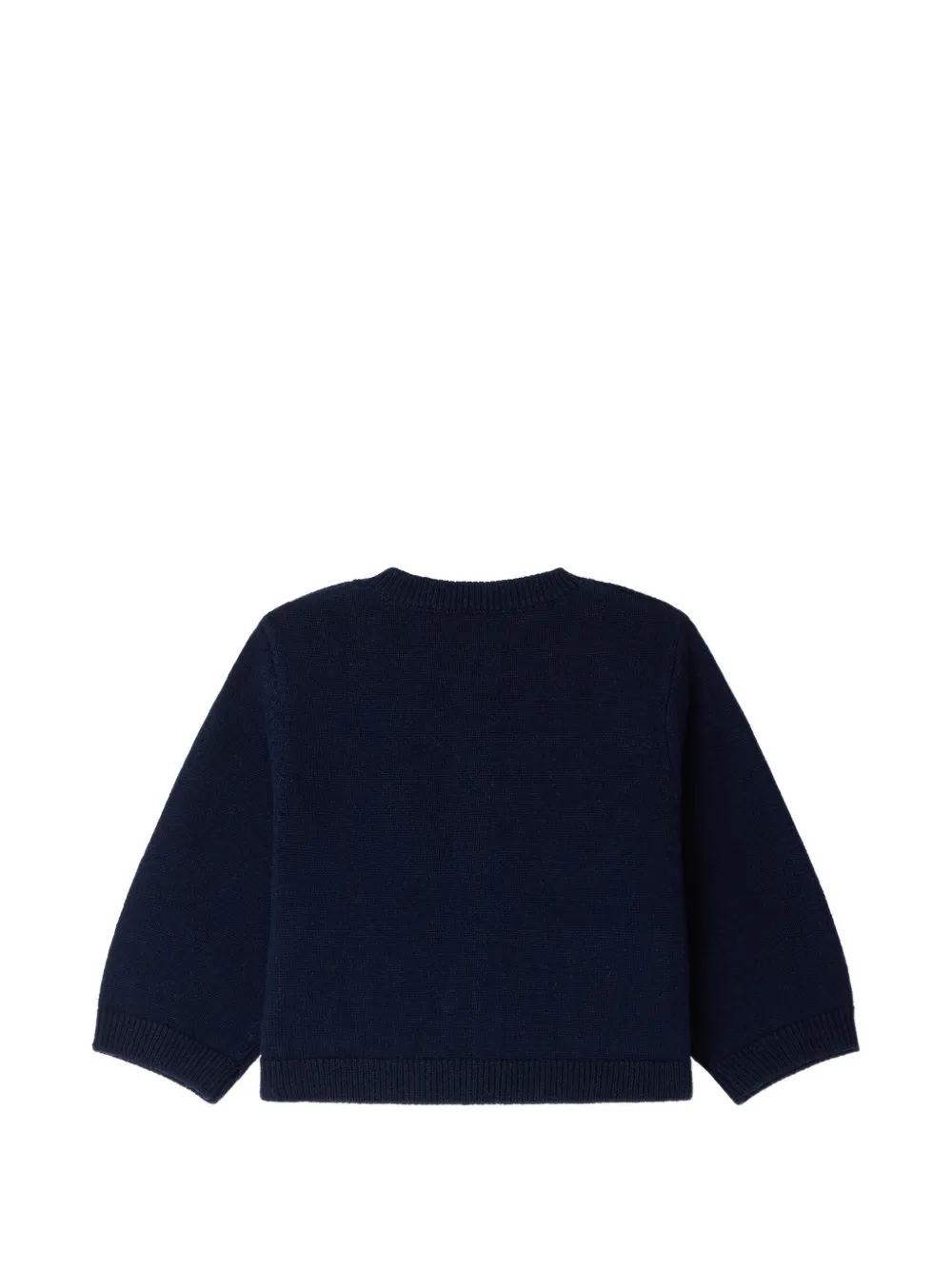 Bonpoint Mibou Moma intarsia gebreid vest Blauw