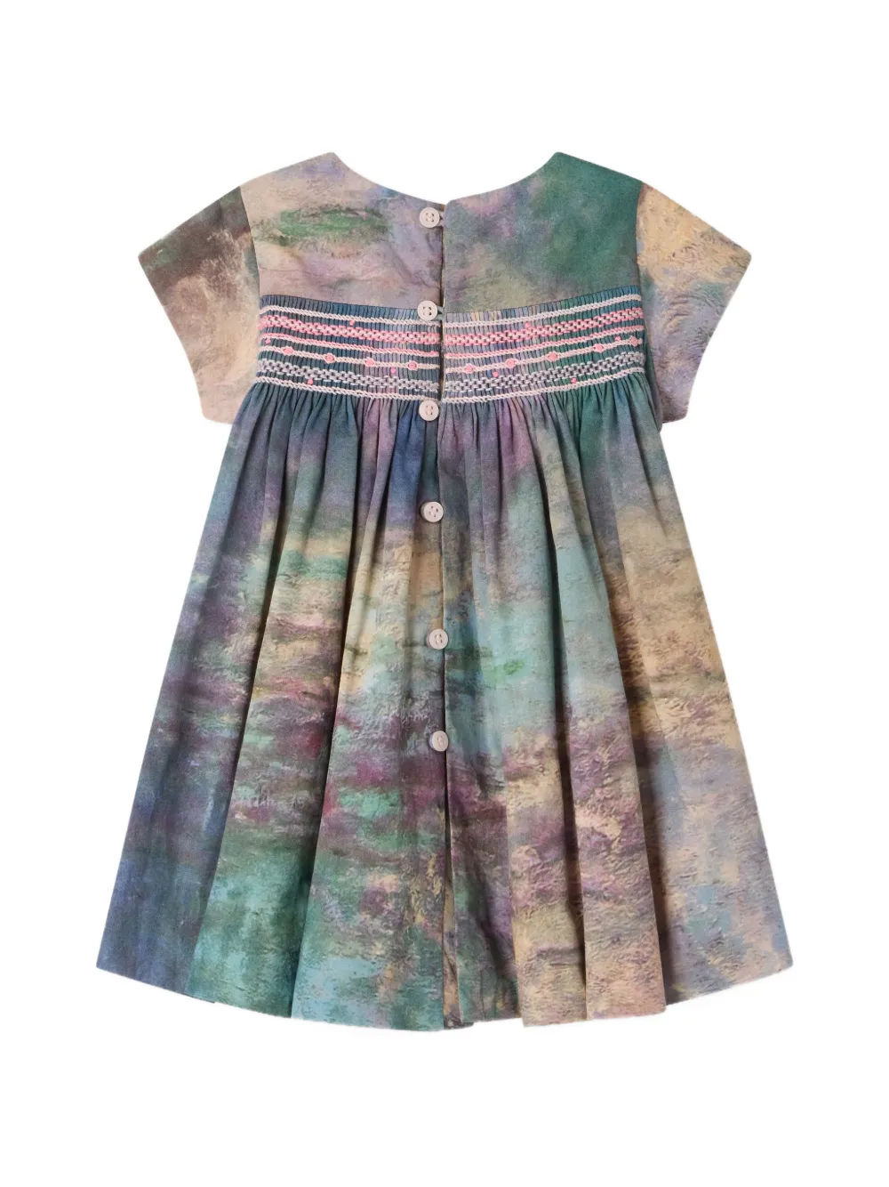 Bonpoint Maruska smocked dress Beige