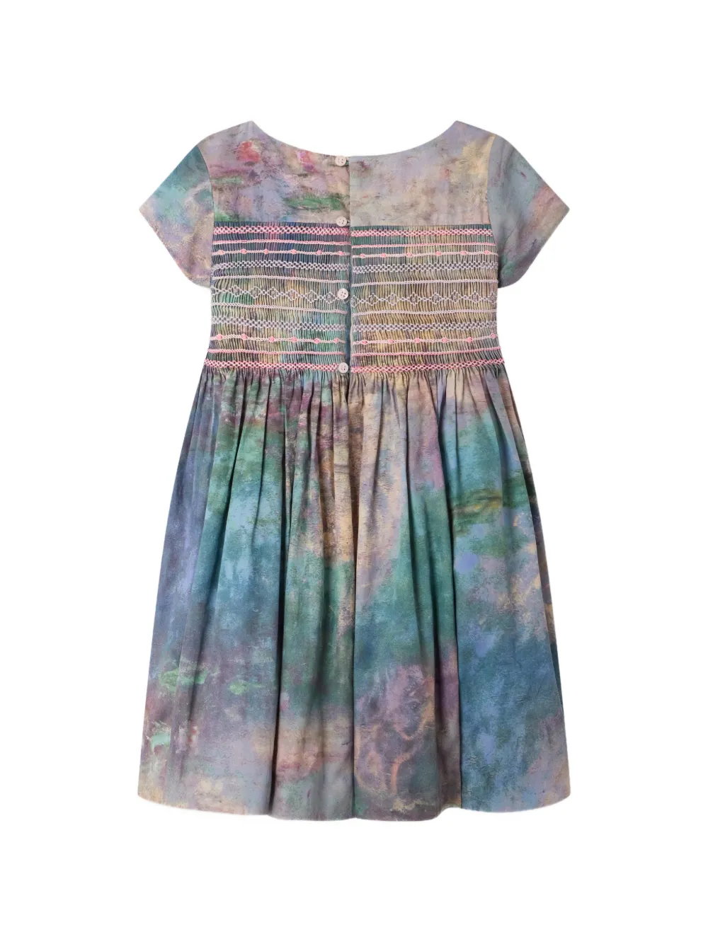Bonpoint Duchesse Moma short-sleeve dress Blauw