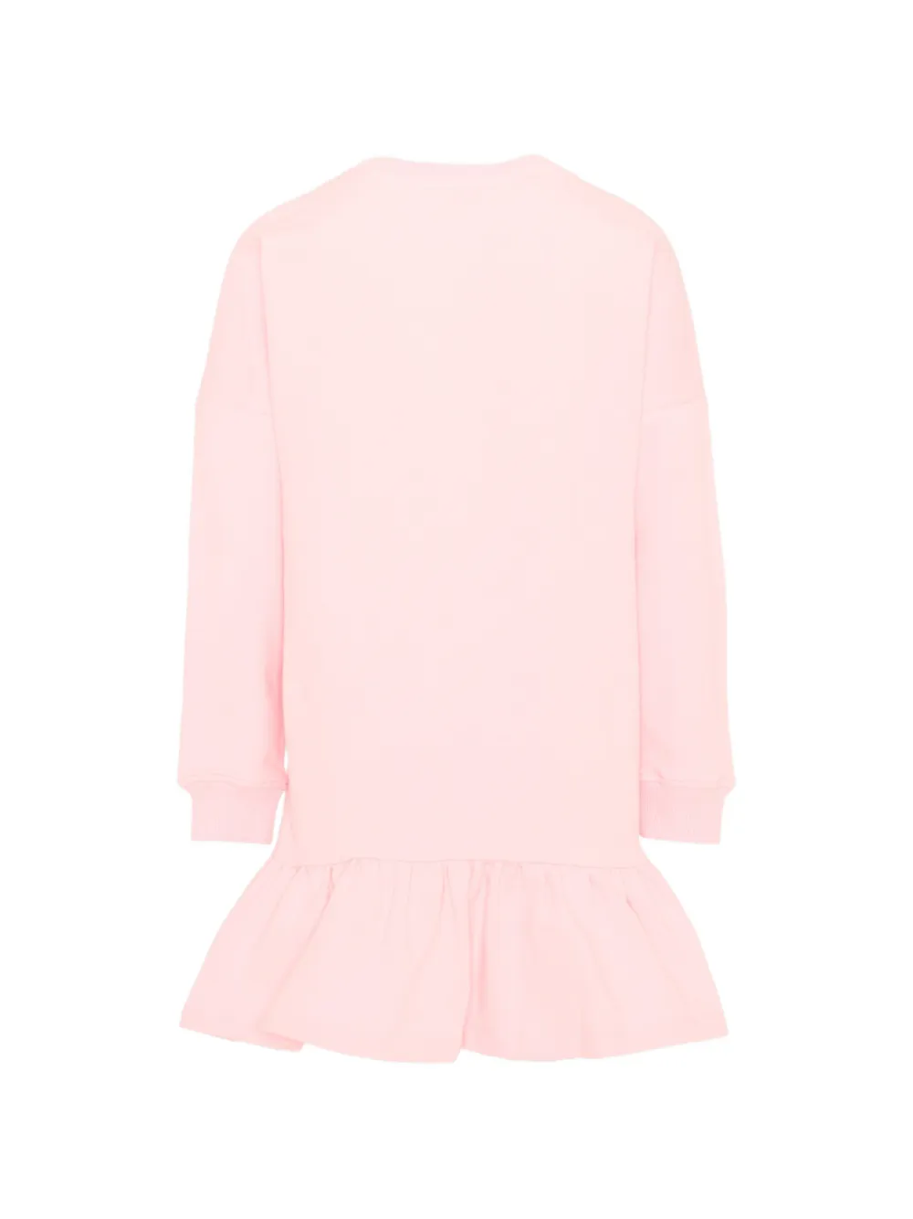Moschino Kids Teddy Bear-print ruffled dress Roze